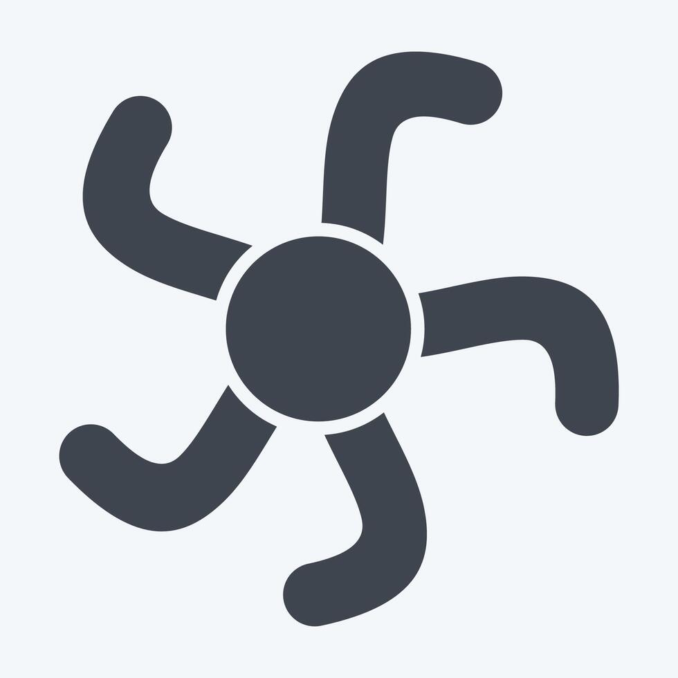 Icon Starfish. related to Hawaii symbol. glyph style. design editable vector
