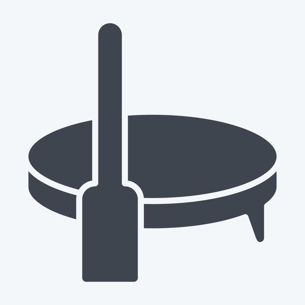 Icon Surfing Board. related to Hawaii symbol. glyph style. design editable vector