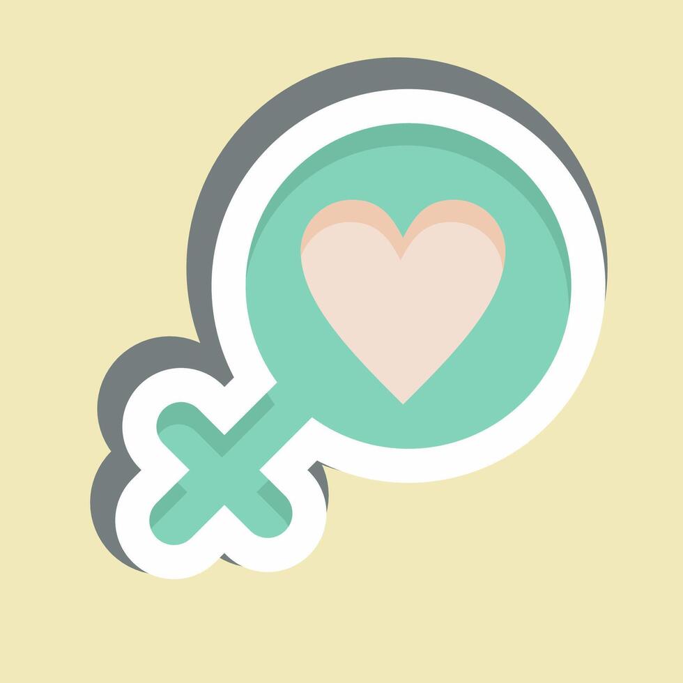 Sticker Fight For Right. related to Feminism symbol. design editable vector