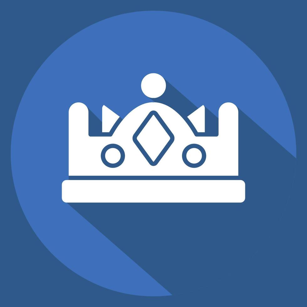Icon Princess. related to Feminism symbol. long shadow style. design editable vector