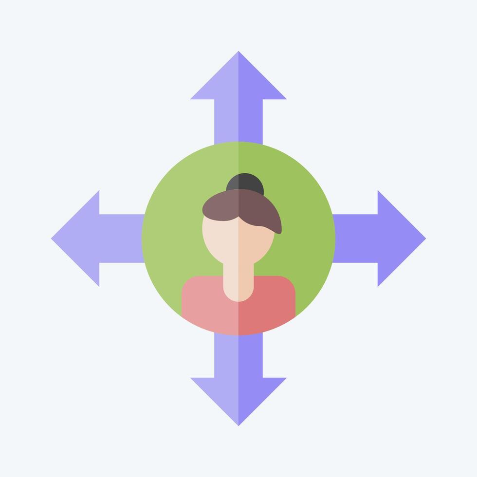 Icon Freedom. related to Feminism symbol. flat style. design editable vector