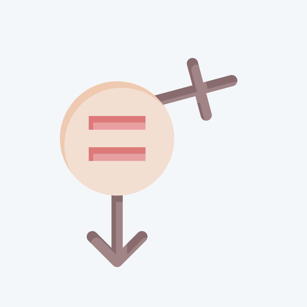Icon Equality. related to Feminism symbol. flat style. design editable vector