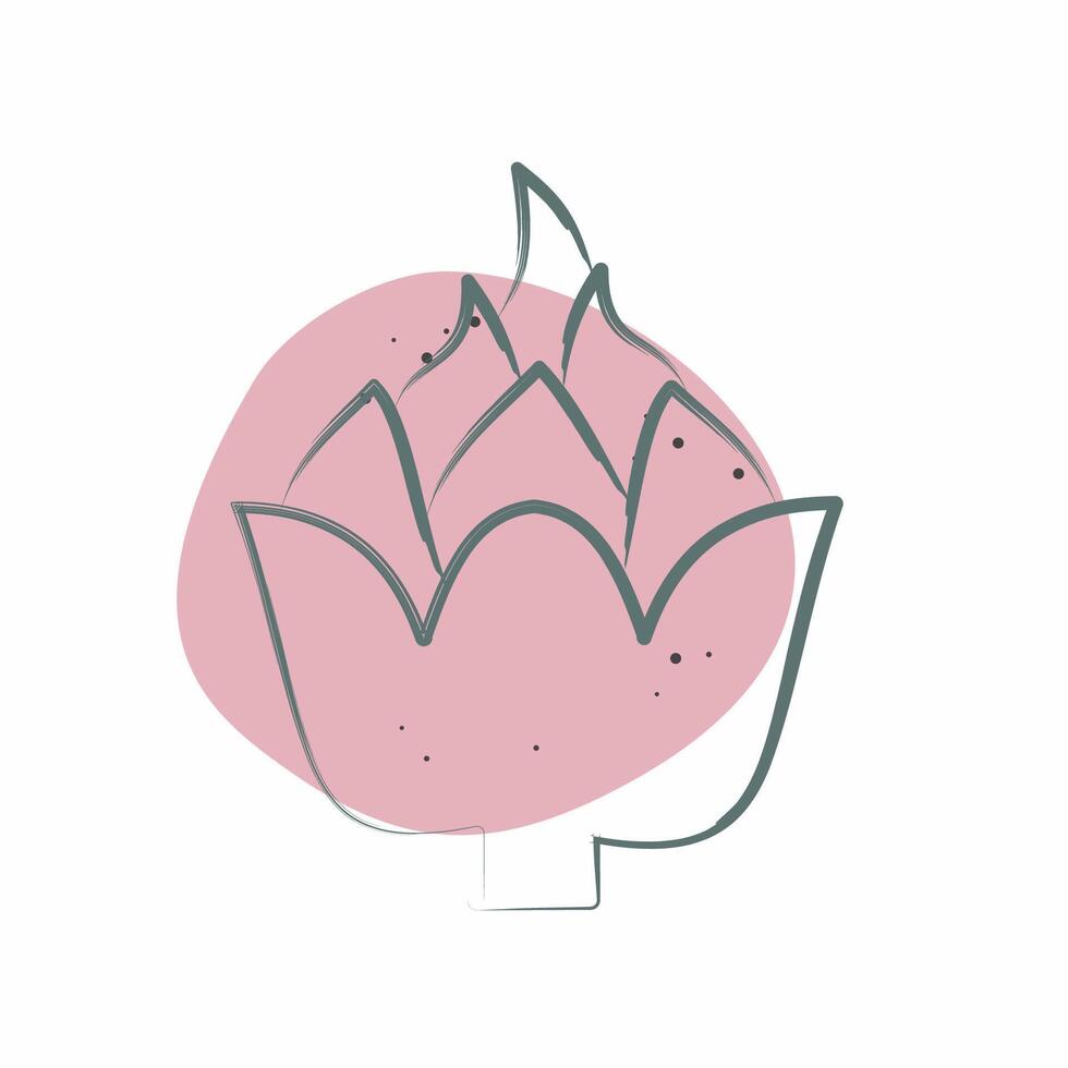 Icon Artichoke. related to Fruits and Vegetables symbol. Color Spot Style. editable vector