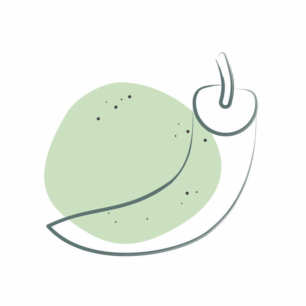 Icon Chili. related to Fruits and Vegetables symbol. Color Spot Style. editable vector