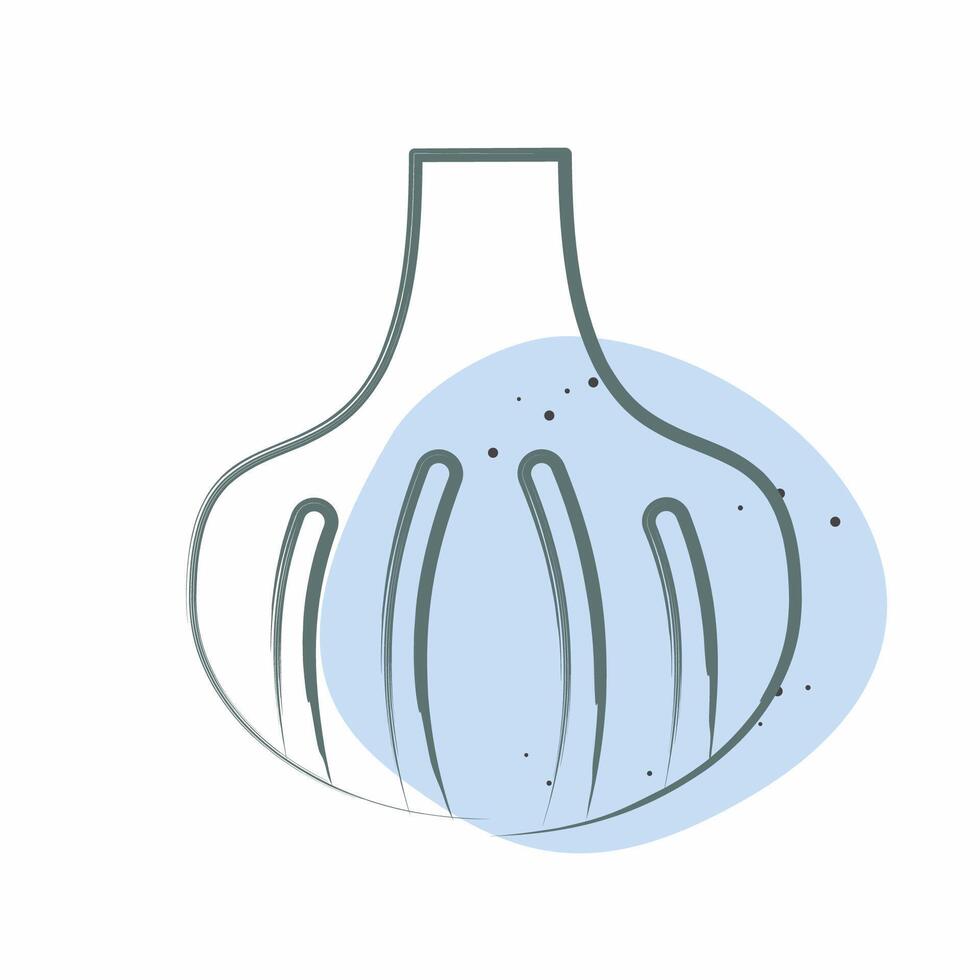 Icon Garlic. related to Fruits and Vegetables symbol. Color Spot Style. editable vector