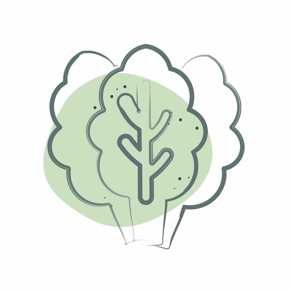 Icon Kale. related to Fruits and Vegetables symbol. Color Spot Style. editable vector
