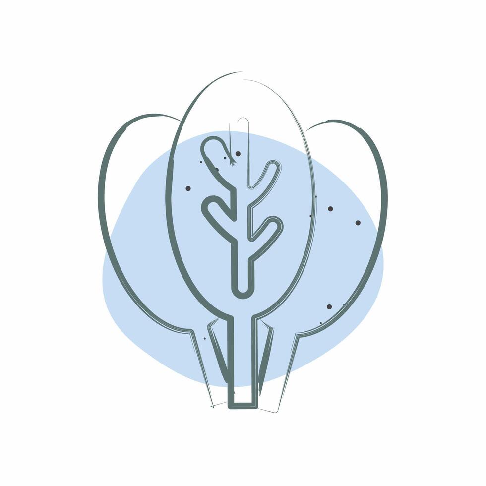 Icon Spinach. related to Fruits and Vegetables symbol. Color Spot Style. editable vector