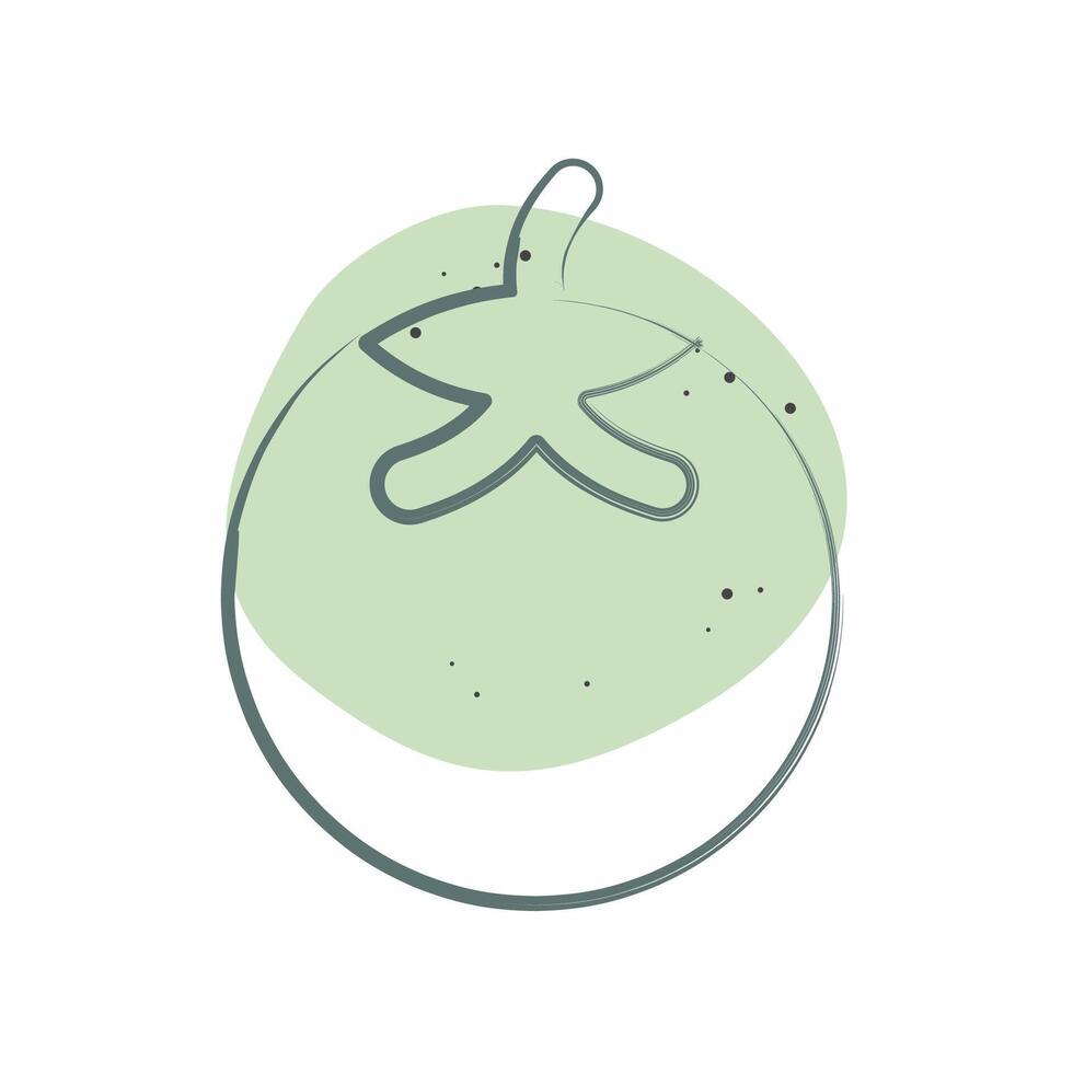 Icon Tomato. related to Fruits and Vegetables symbol. Color Spot Style. editable vector