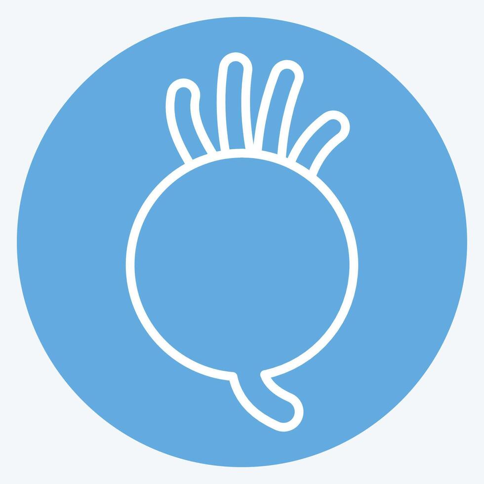 Icon Beetroot. related to Fruits and Vegetables symbol. blue eyes style. editable vector