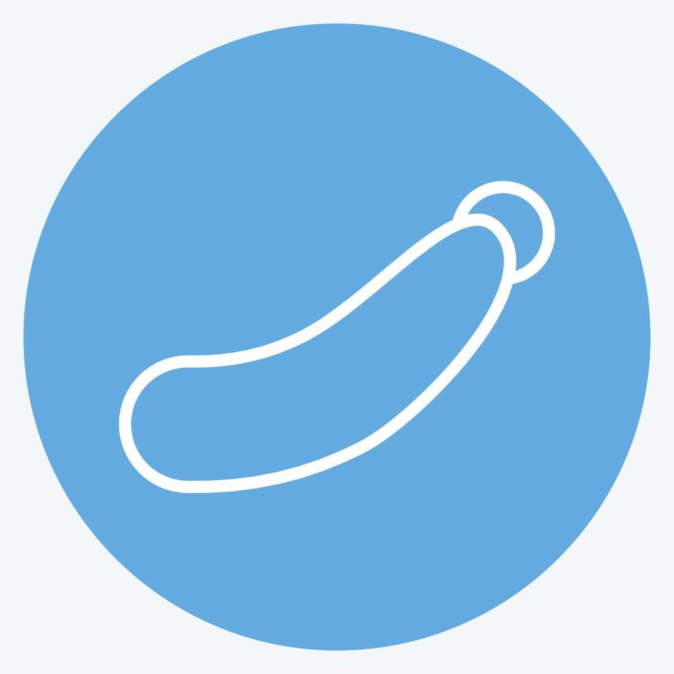 Icon Zucchini. related to Fruits and Vegetables symbol. blue eyes style. editable vector