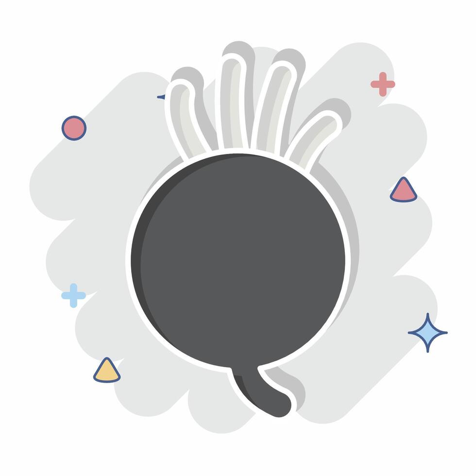 Icon Beetroot. related to Fruits and Vegetables symbol. comic style. editable vector