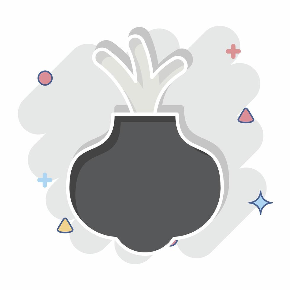 Icon Onion. related to Fruits and Vegetables symbol. comic style. editable vector