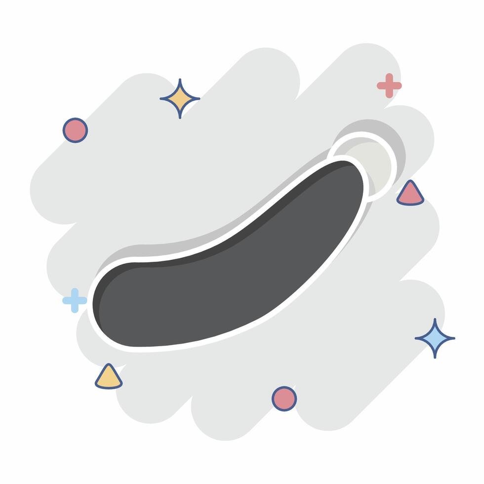 Icon Zucchini. related to Fruits and Vegetables symbol. comic style. editable vector