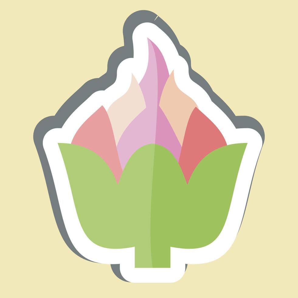 Sticker Artichoke. related to Fruits and Vegetables symbol. editable vector