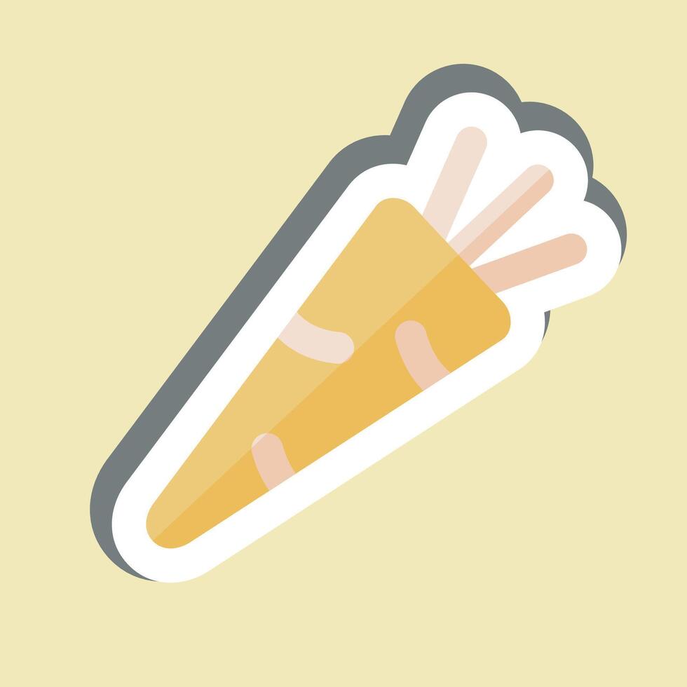 Sticker Carrot. related to Fruits and Vegetables symbol. editable vector