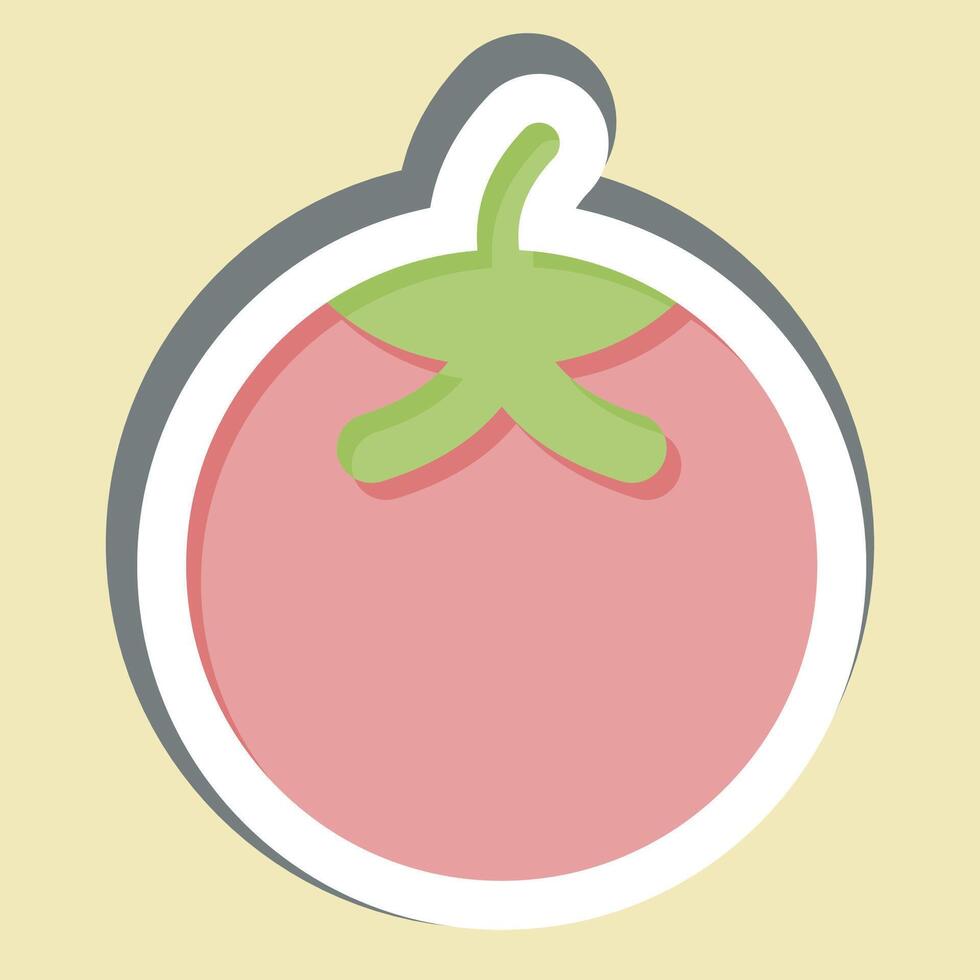 Sticker Tomato. related to Fruits and Vegetables symbol. editable vector
