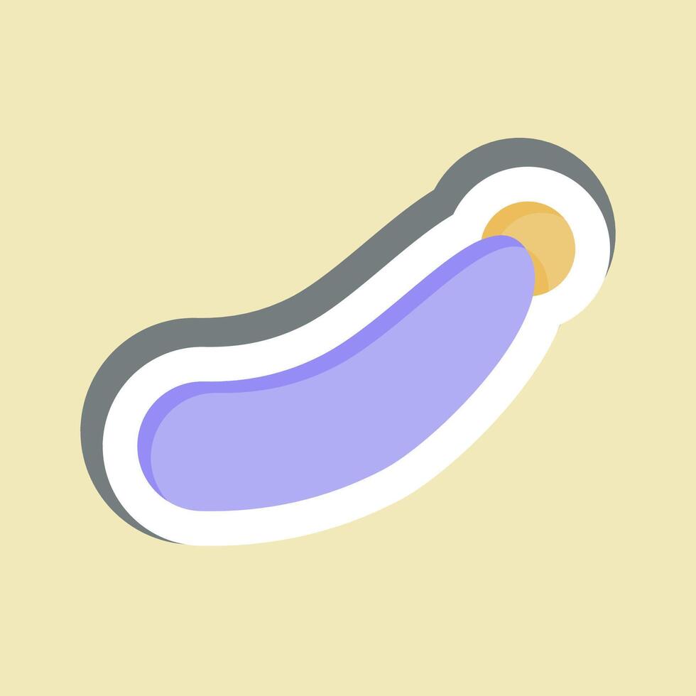 Sticker Zucchini. related to Fruits and Vegetables symbol. editable vector
