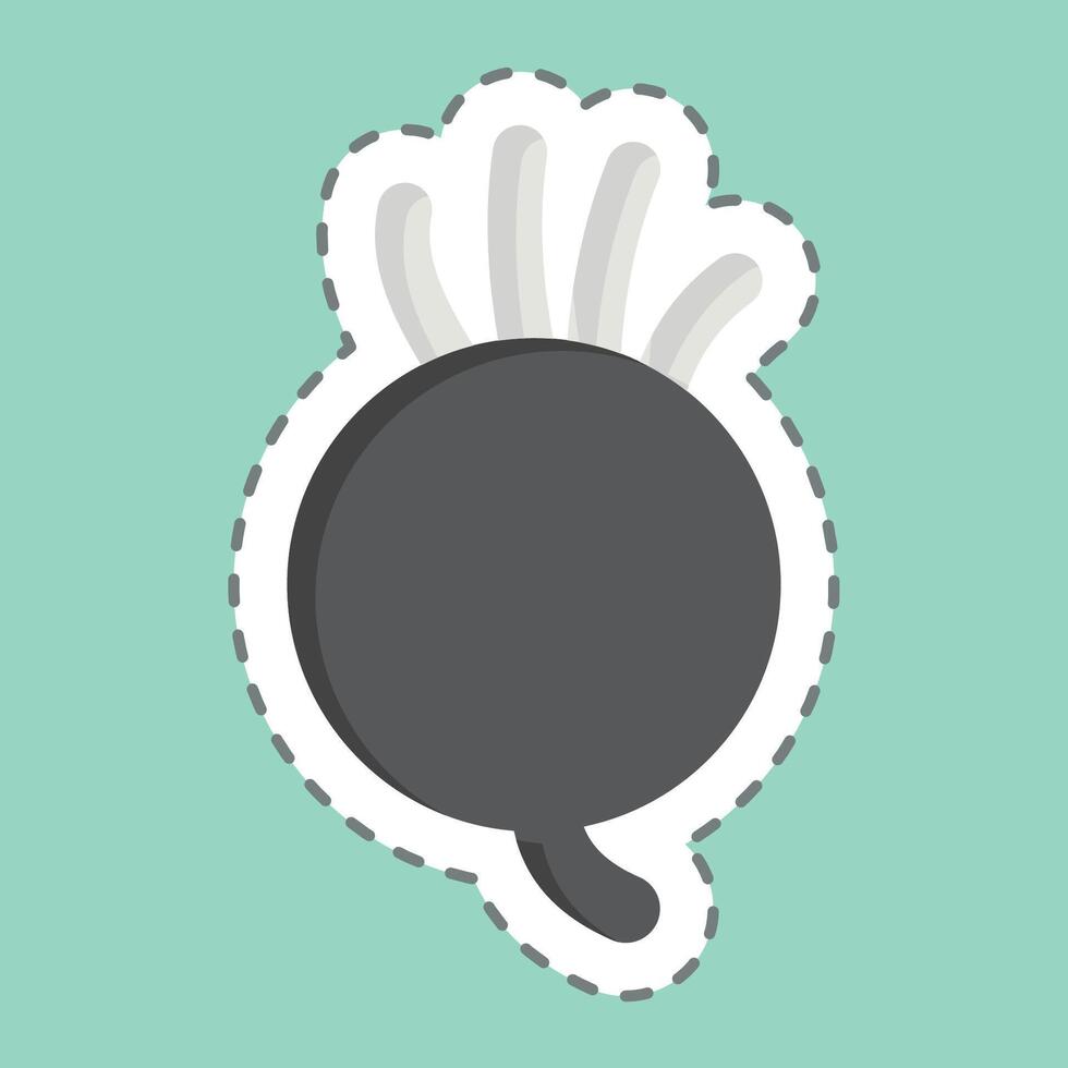 Sticker line cut Beetroot. related to Fruits and Vegetables symbol. editable vector