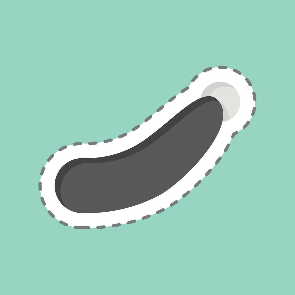 Sticker line cut Zucchini. related to Fruits and Vegetables symbol. editable vector