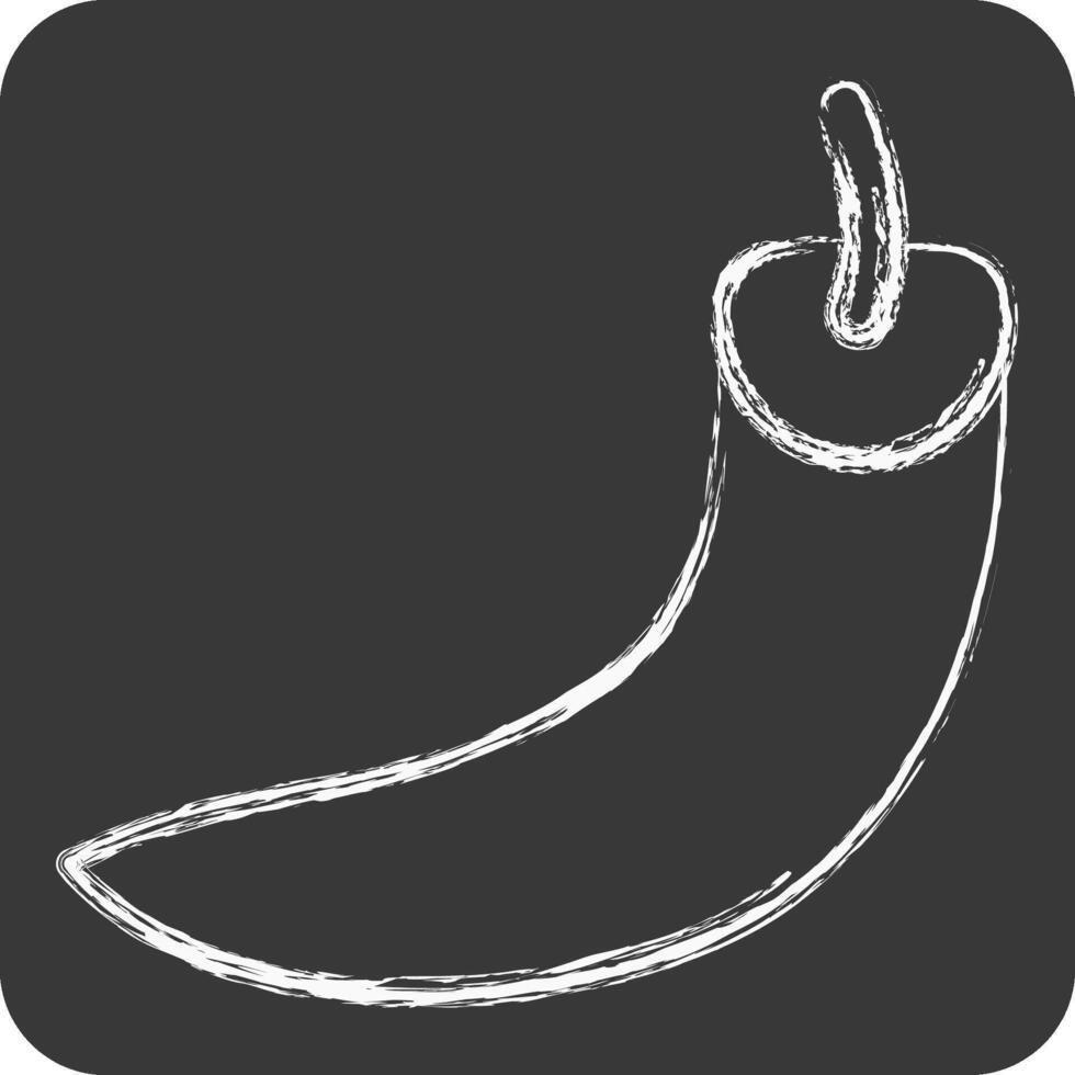 Icon Chili. related to Fruits and Vegetables symbol. chalk Style. editable vector