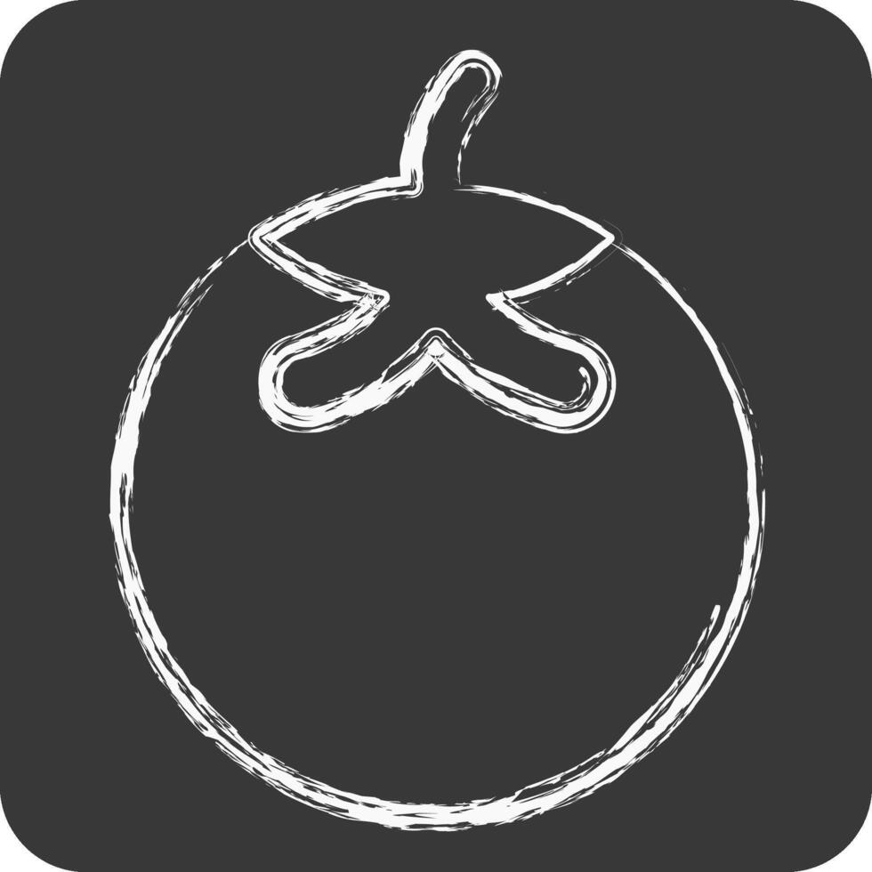 Icon Tomato. related to Fruits and Vegetables symbol. chalk Style. editable vector