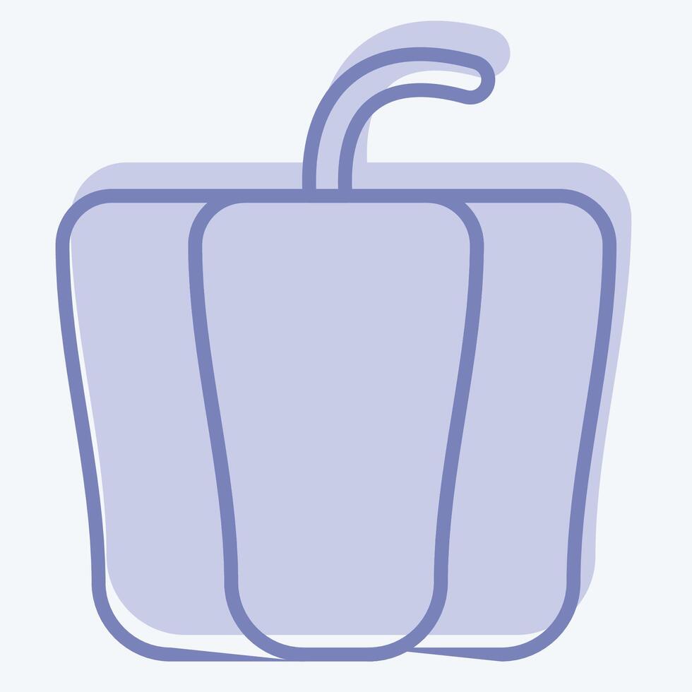 Icon Bell Pepper. related to Fruits and Vegetables symbol. two tone style. editable vector