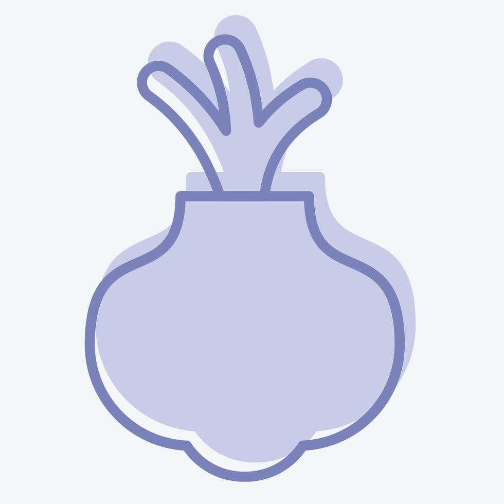 Icon Onion. related to Fruits and Vegetables symbol. two tone style. editable vector