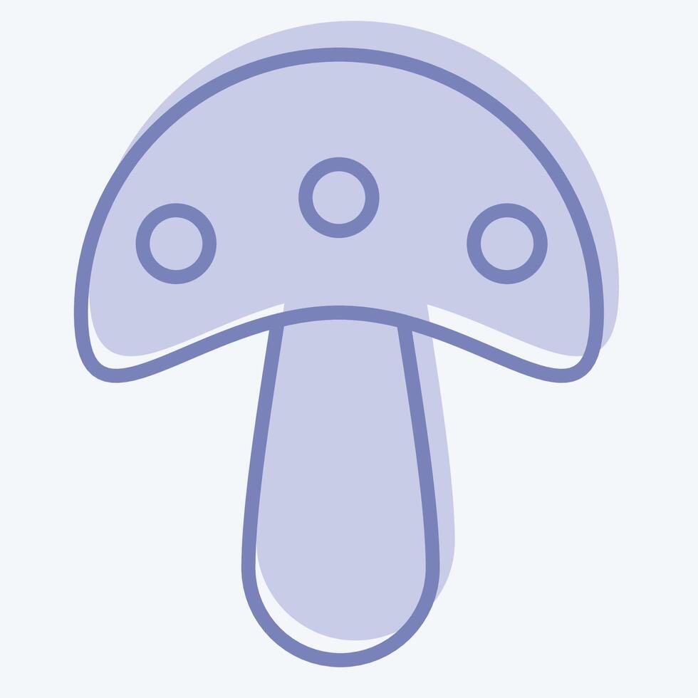 Icon Mushroom. related to Fruits and Vegetables symbol. two tone style. editable vector