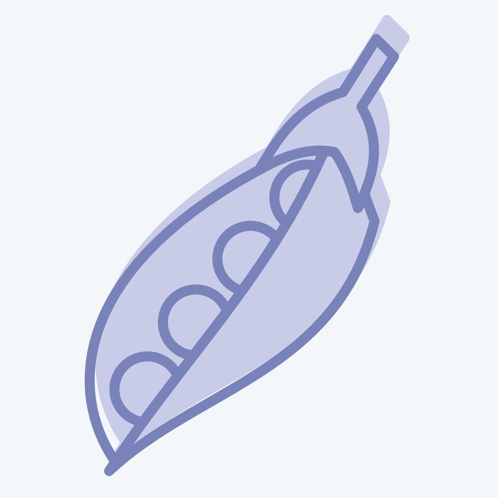Icon Peas. related to Fruits and Vegetables symbol. two tone style. editable vector