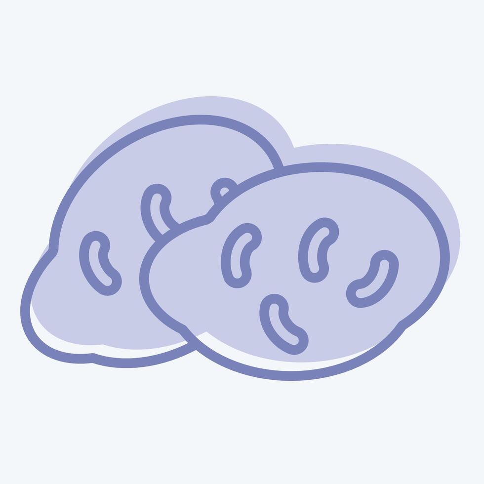 Icon Potato. related to Fruits and Vegetables symbol. two tone style. editable vector