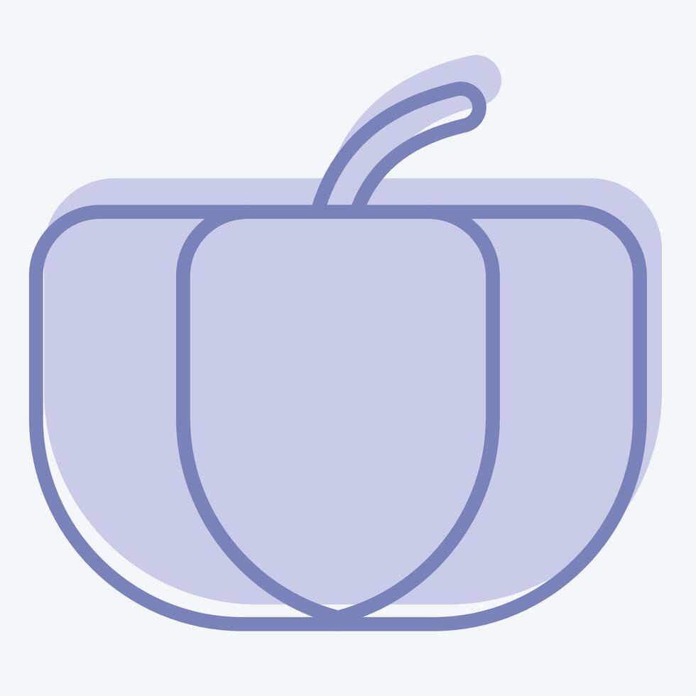 Icon Pumpkin. related to Fruits and Vegetables symbol. two tone style. editable vector