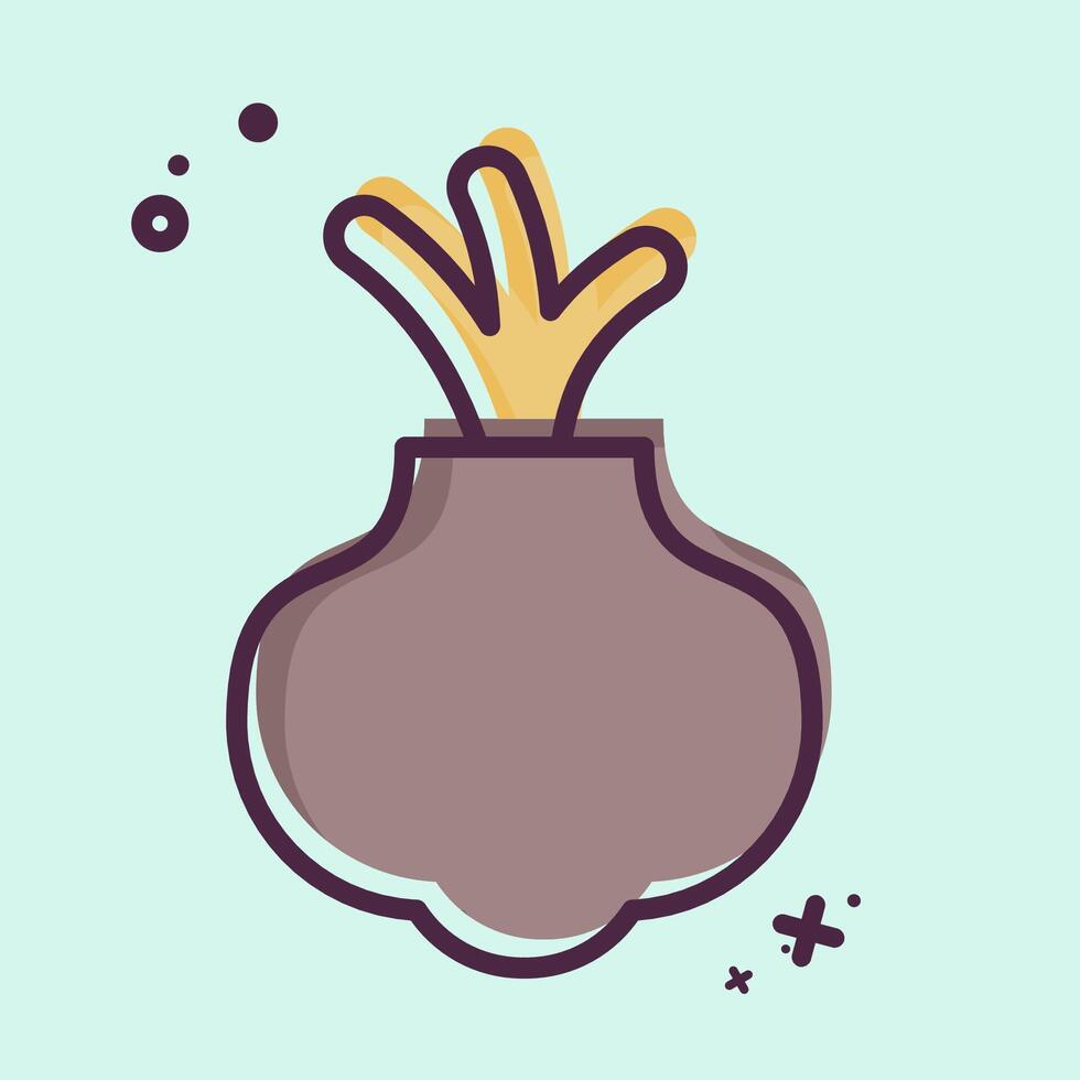 Icon Onion. related to Fruits and Vegetables symbol. MBE style. editable vector