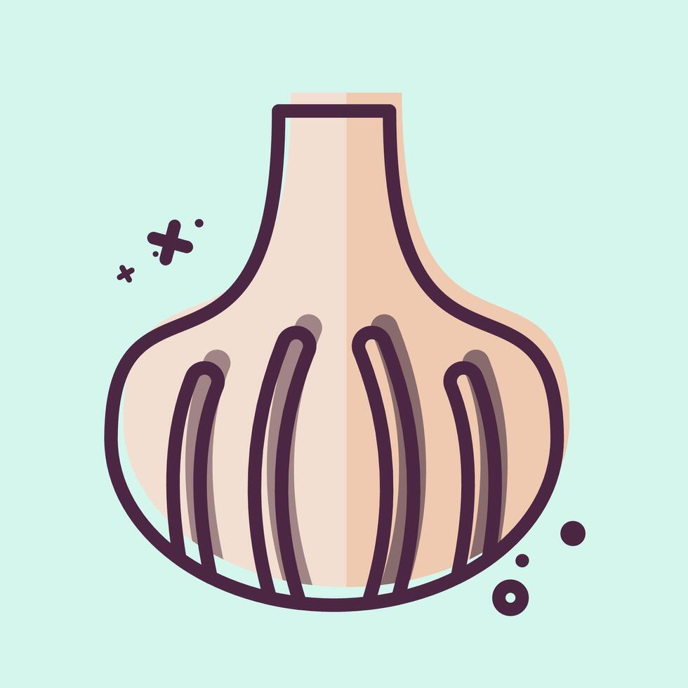 Icon Garlic. related to Fruits and Vegetables symbol. MBE style. editable vector