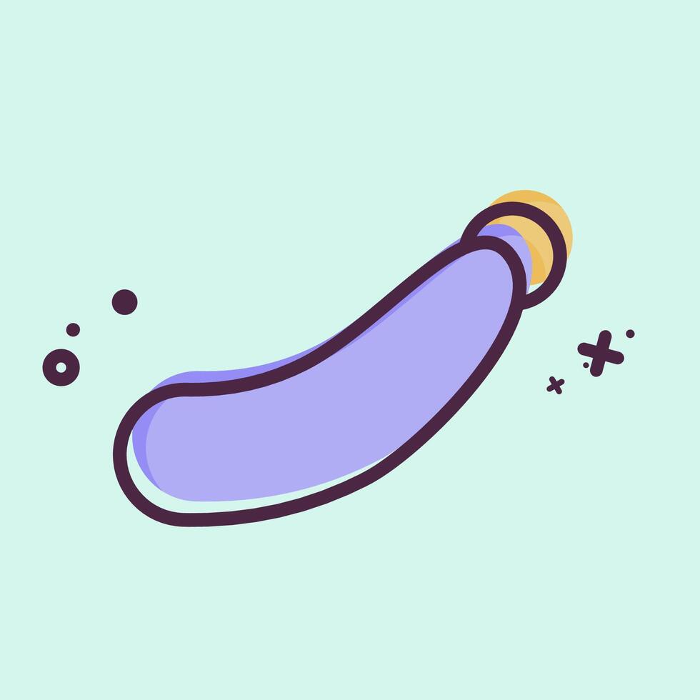 Icon Zucchini. related to Fruits and Vegetables symbol. MBE style. editable vector