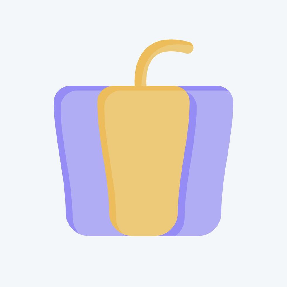 Icon Bell Pepper. related to Fruits and Vegetables symbol. flat style. editable vector