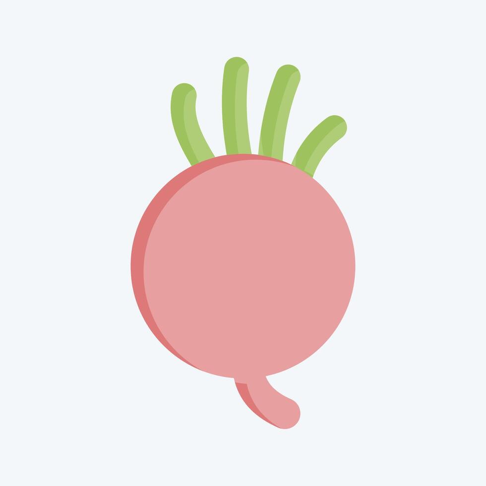 Icon Beetroot. related to Fruits and Vegetables symbol. flat style. editable vector