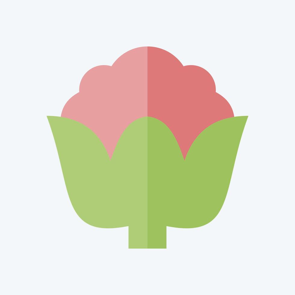 Icon Cauli Flower. related to Fruits and Vegetables symbol. flat style. editable vector