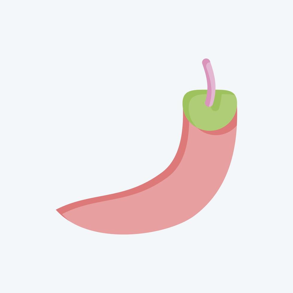 Icon Chili. related to Fruits and Vegetables symbol. flat style. editable vector