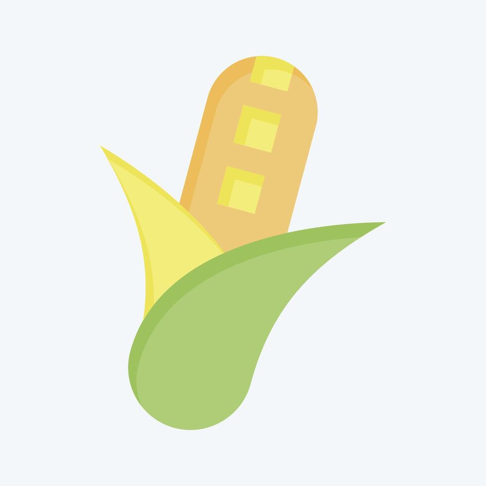 Icon Corn. related to Fruits and Vegetables symbol. flat style. editable vector