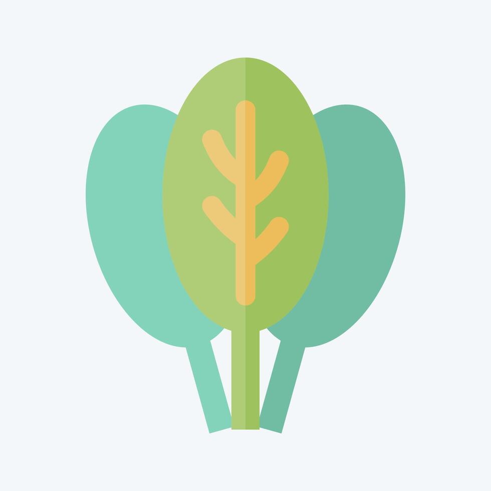 Icon Spinach. related to Fruits and Vegetables symbol. flat style. editable vector