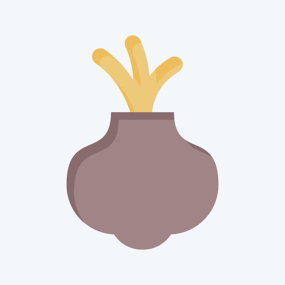 Icon Onion. related to Fruits and Vegetables symbol. flat style. editable vector