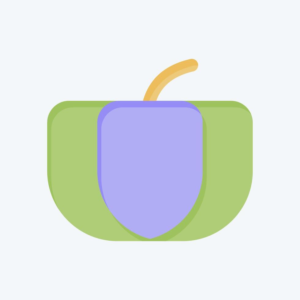 Icon Pumpkin. related to Fruits and Vegetables symbol. flat style. editable vector