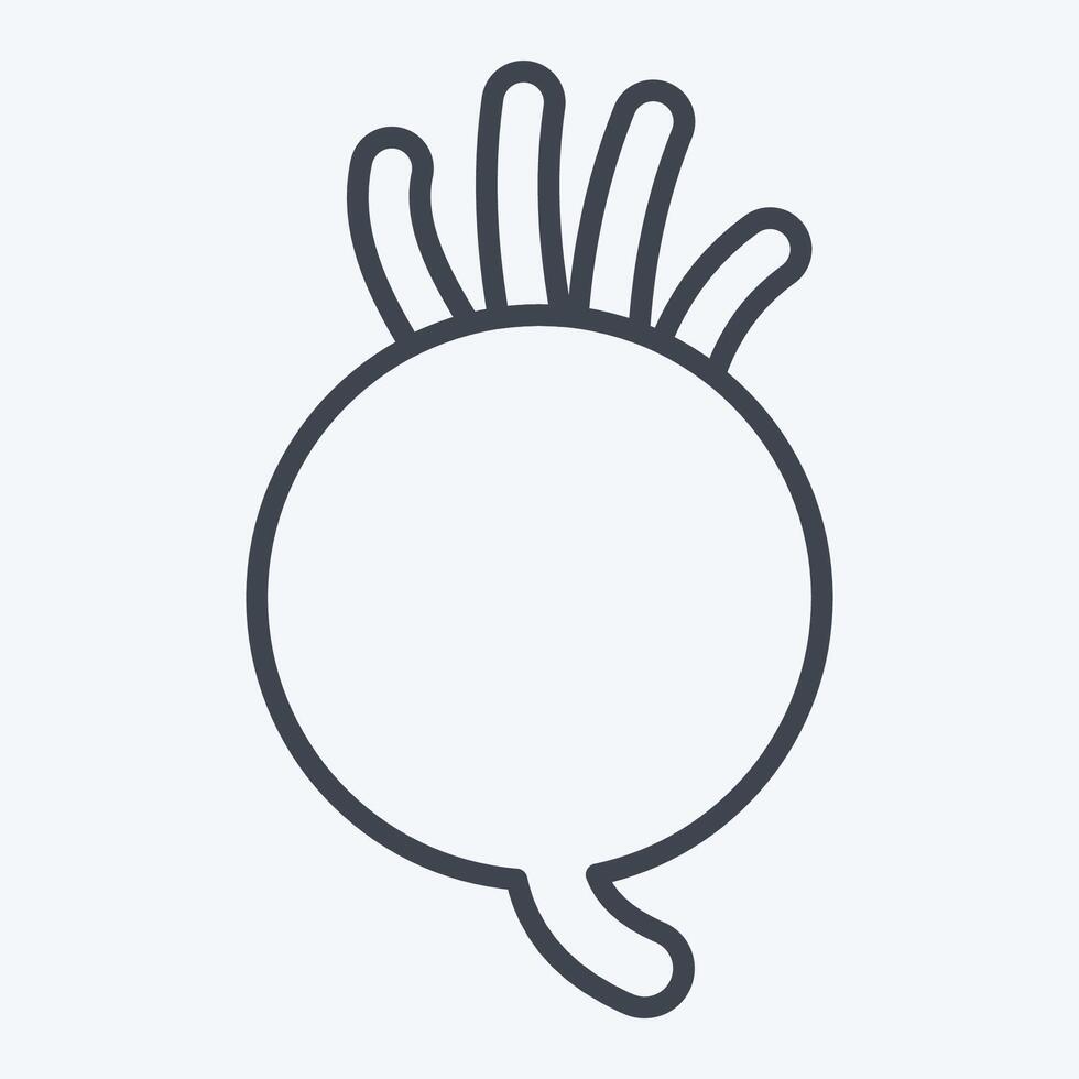 Icon Beetroot. related to Fruits and Vegetables symbol. line style. editable vector