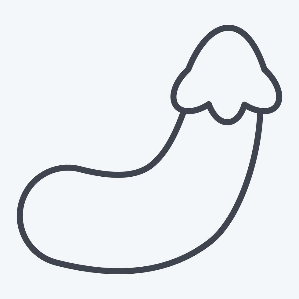 Icon Eggplant. related to Fruits and Vegetables symbol. line style. editable vector