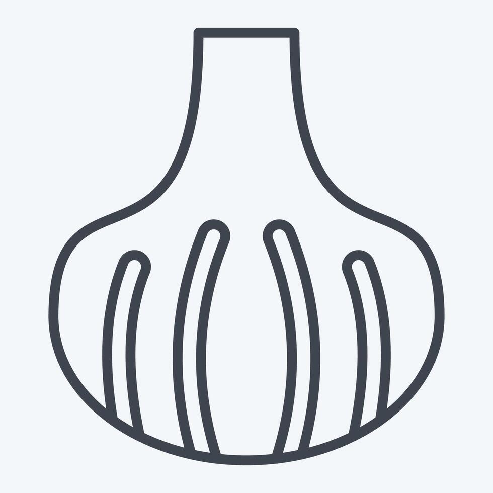 Icon Garlic. related to Fruits and Vegetables symbol. line style. editable vector