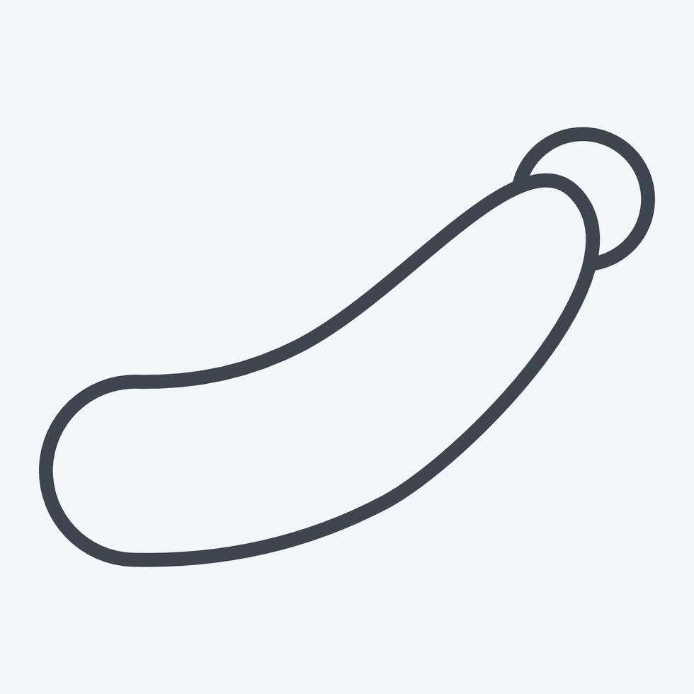Icon Zucchini. related to Fruits and Vegetables symbol. line style. editable vector
