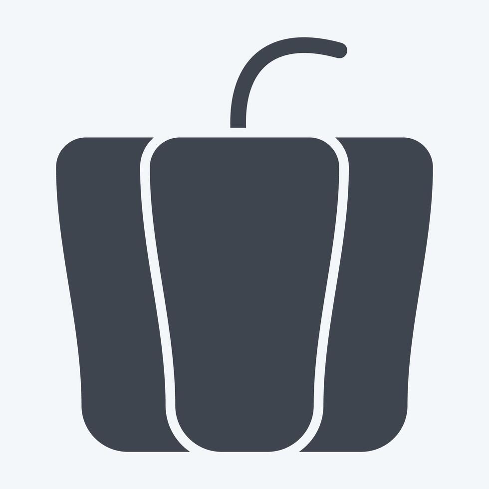 Icon Bell Pepper. related to Fruits and Vegetables symbol. glyph style. editable vector