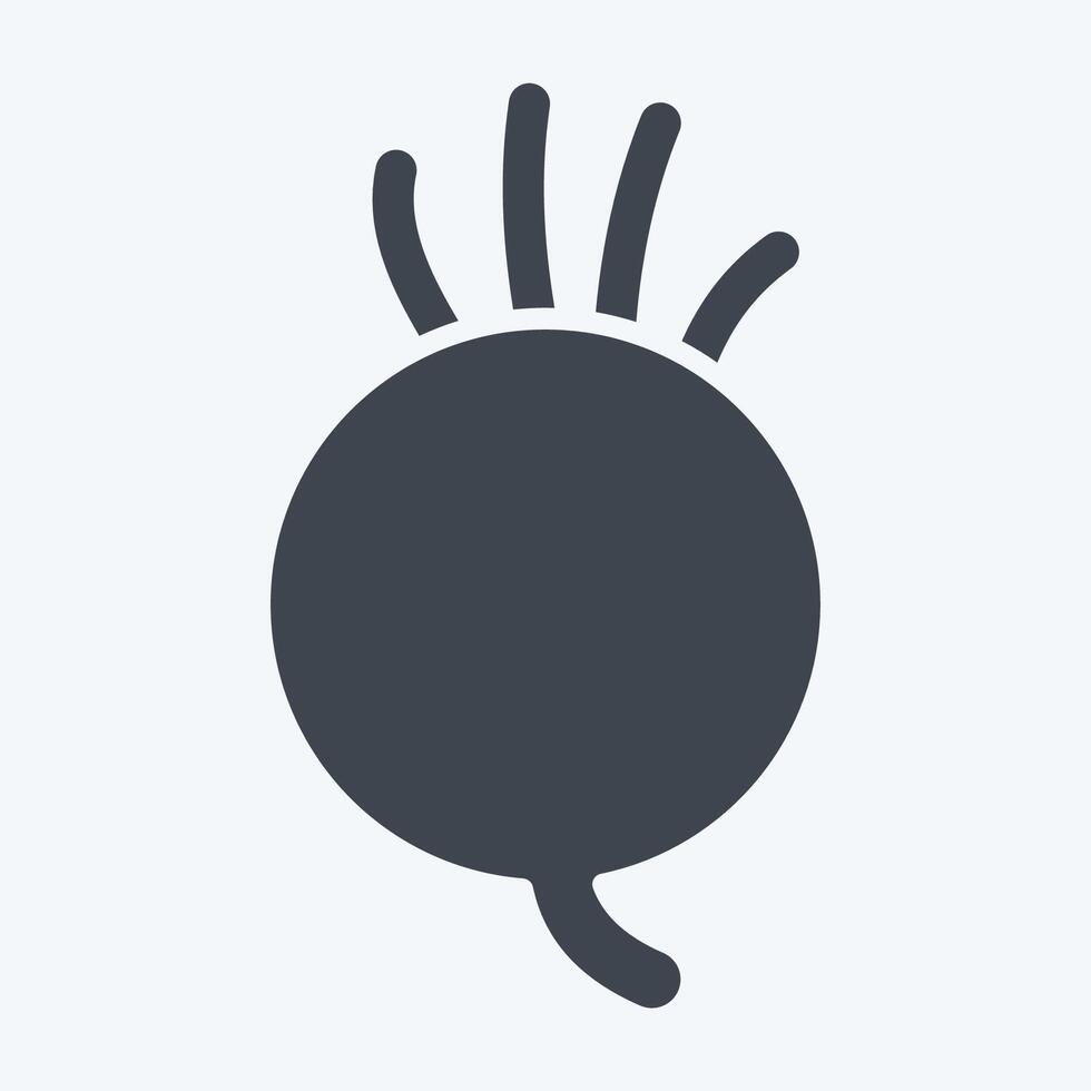 Icon Beetroot. related to Fruits and Vegetables symbol. glyph style. editable vector