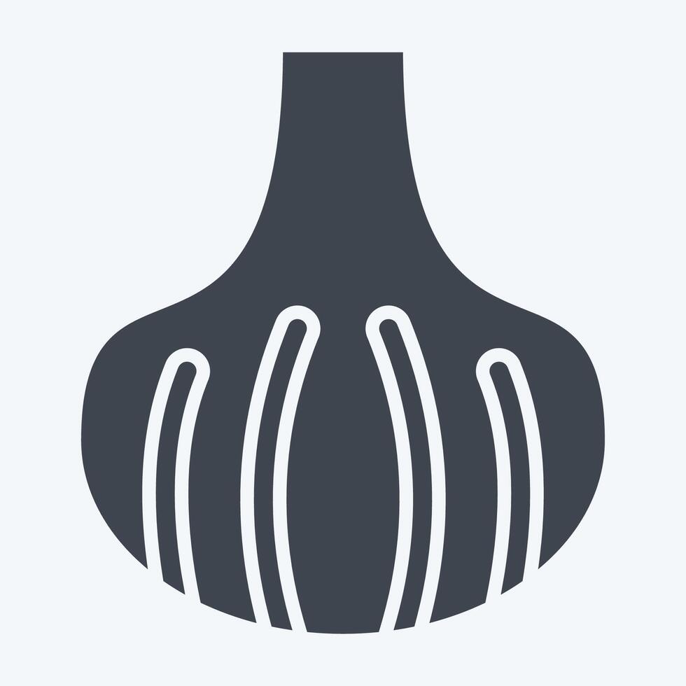 Icon Garlic. related to Fruits and Vegetables symbol. glyph style. editable vector