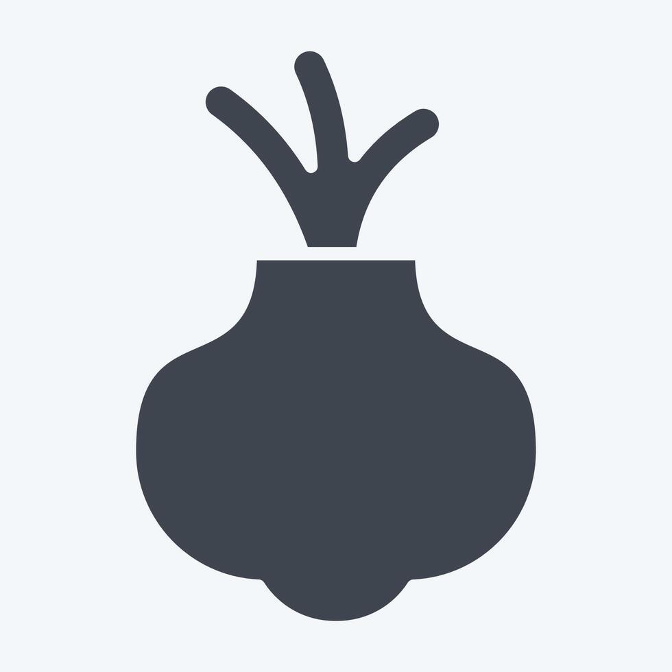 Icon Onion. related to Fruits and Vegetables symbol. glyph style. editable vector